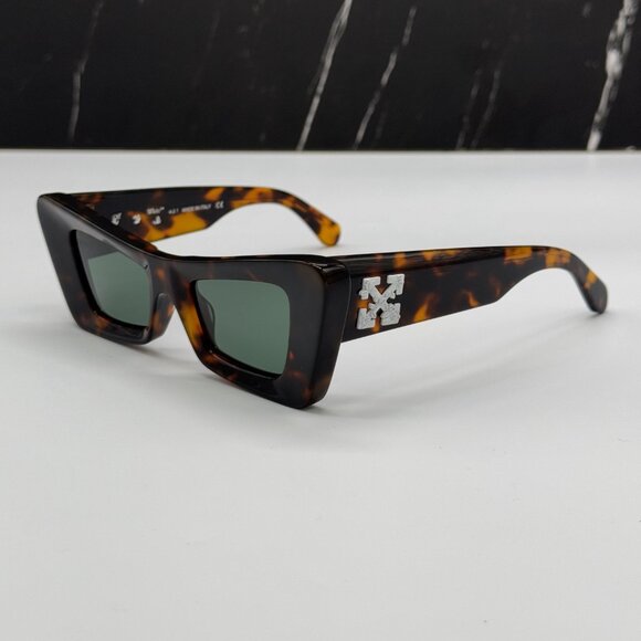 NEW OFF-WHITE SUNGLASSES, HAVANA CAT EYE WOMEN EYEWEAR OFF-WHITE ACCRA main image 8